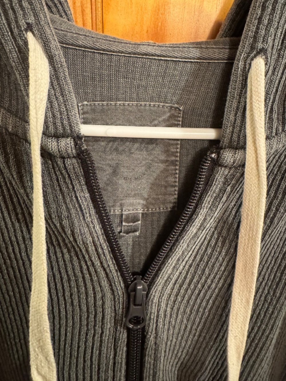 Aerie Grey Full Zip up Sweatshirt with Hood - Picture 2 of 3